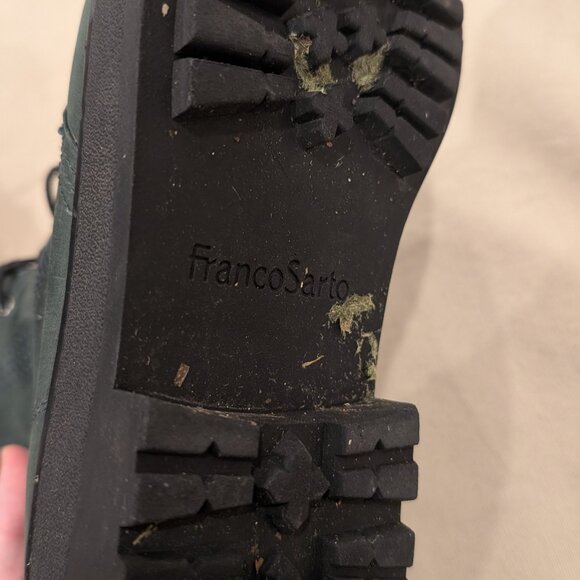Franco Sarto Jensine Lace-Up Boot English Green Black Lug Sole - Women's sz 7 - Picture 12 of 12